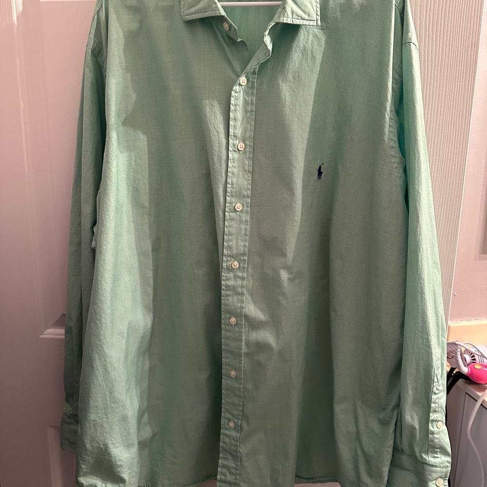 Ralph Lauren Light Mint Green Button-Down Shirt